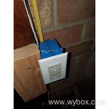 1-Gang 20 cu. in. Blue PVC Old Work Electrical Switch and Outlet Box B118A New Work single gang receptacle box surface mount